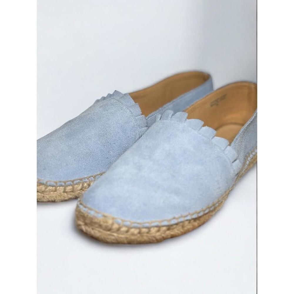 Talbots Izzy Espadrille Flat Women’s Size 7 Slip on Shoes blue Suede style
